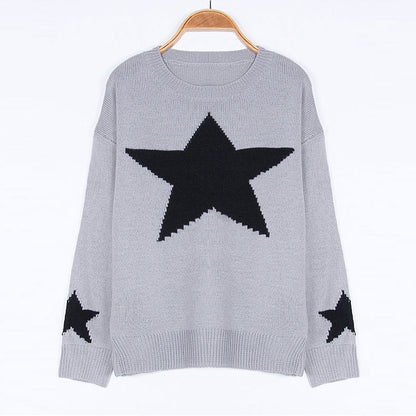 Loose Lazy Star Pullover Sweater