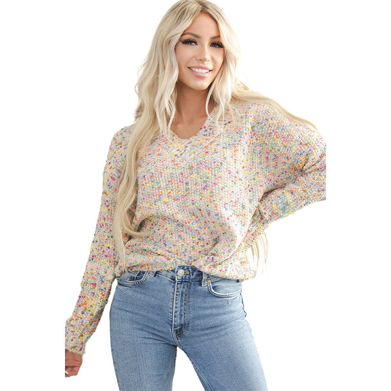 Pullover V-neck Long Sleeve Top