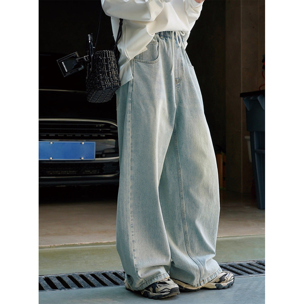 Loose  Casual Light Blue Trousers